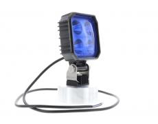 Work light LED square 90X90mm - cable - light bleu spot